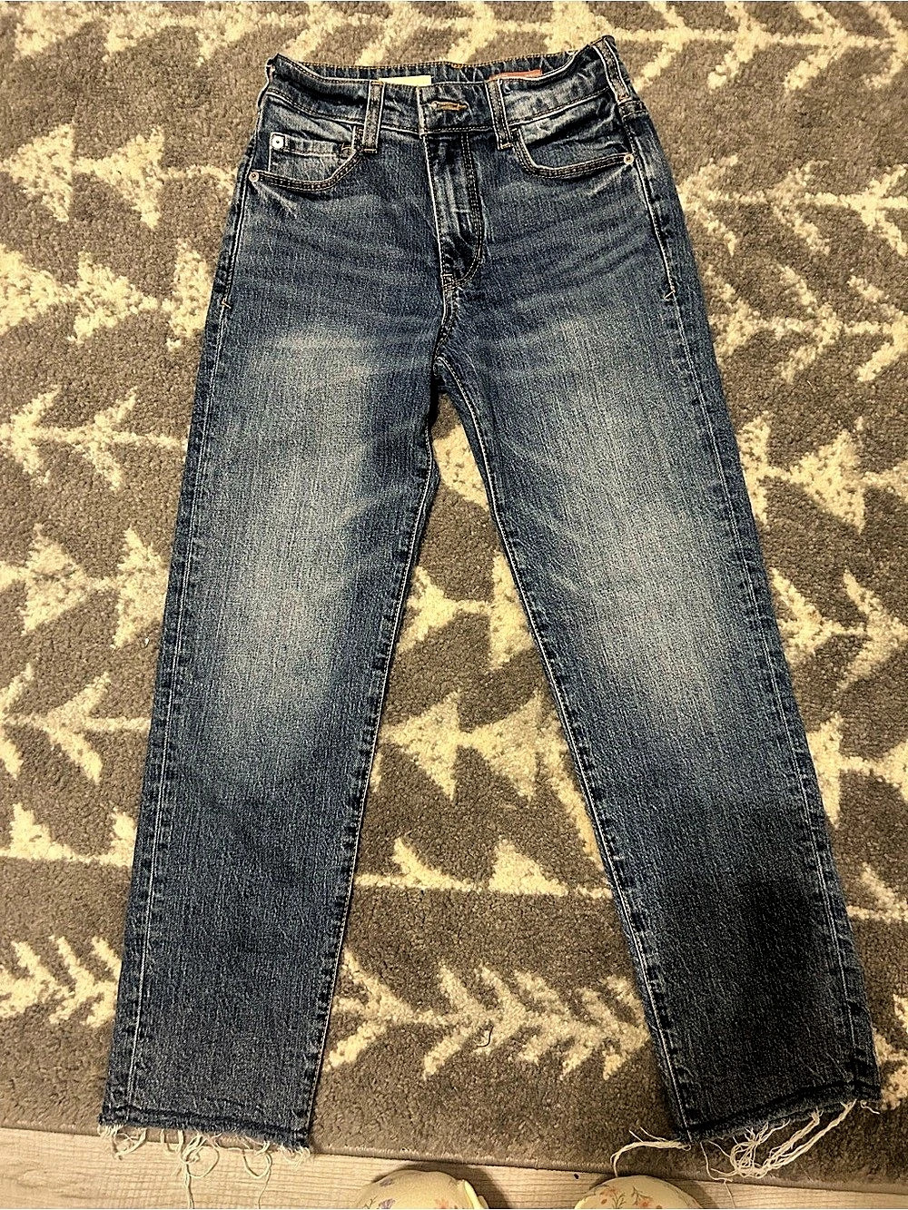 Pilcro Straight Leg Jeans Waist 24 Petite in Blue